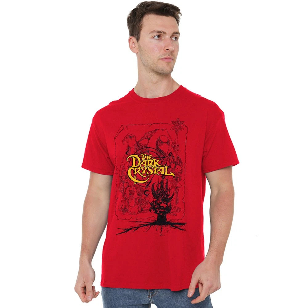 Dark Crystal Poster Lines T-Shirt S-4XL, Red