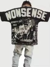Men's 3D Letter Print T-shirt Summer Street Casual Soft Breathable Fashion Top
