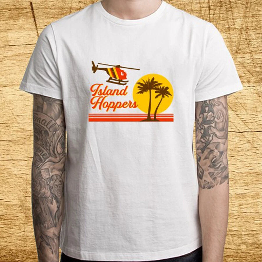 Island Hoppers Magnum PI Men's White Size S-5XL