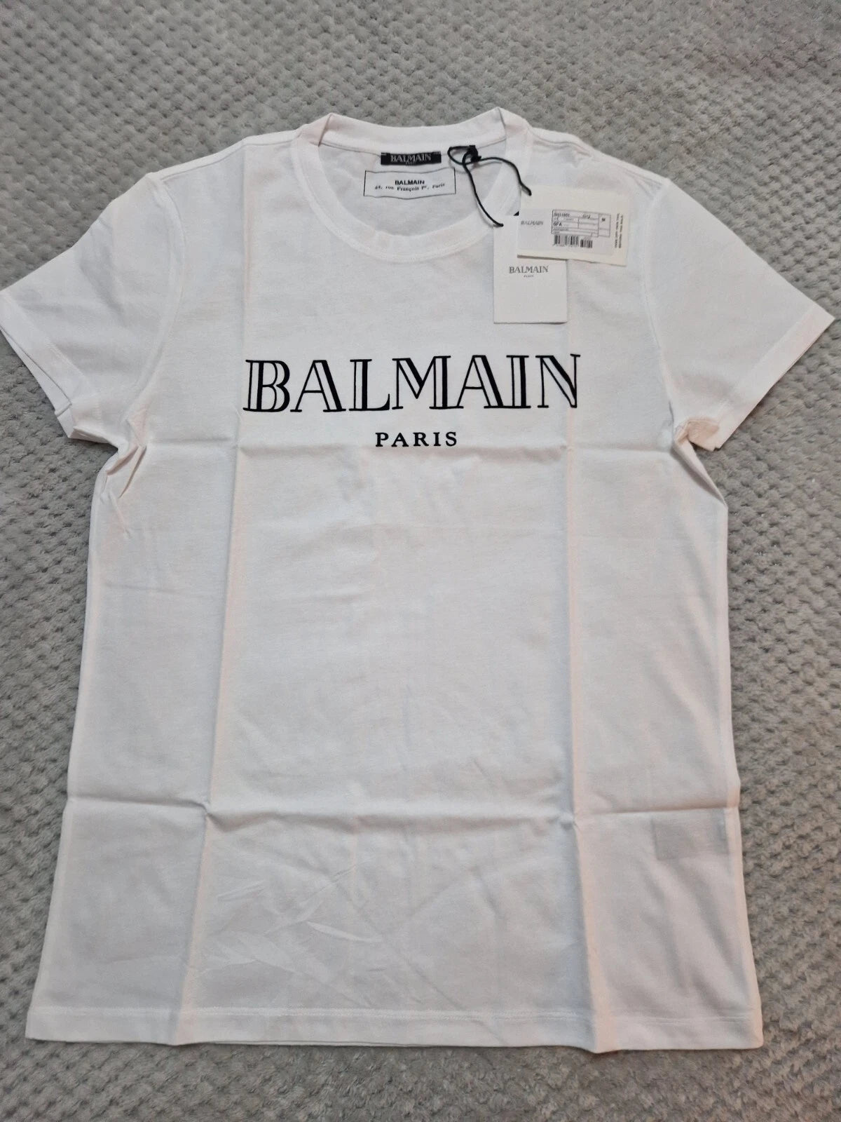 Balmain Paris Logo T-Shirt 100% Cotton Brand New With Tag Size S