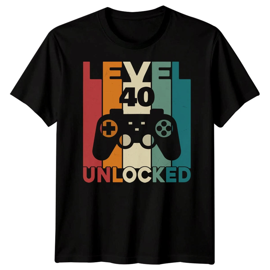 Level 40 Unlocked Gaming Birthday Mens T-Shirt Womens Tee Graphic Unisex Tee