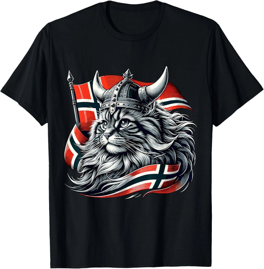 Norwegian Cat Viking Norway Flag Gift Unisex T-Shirt