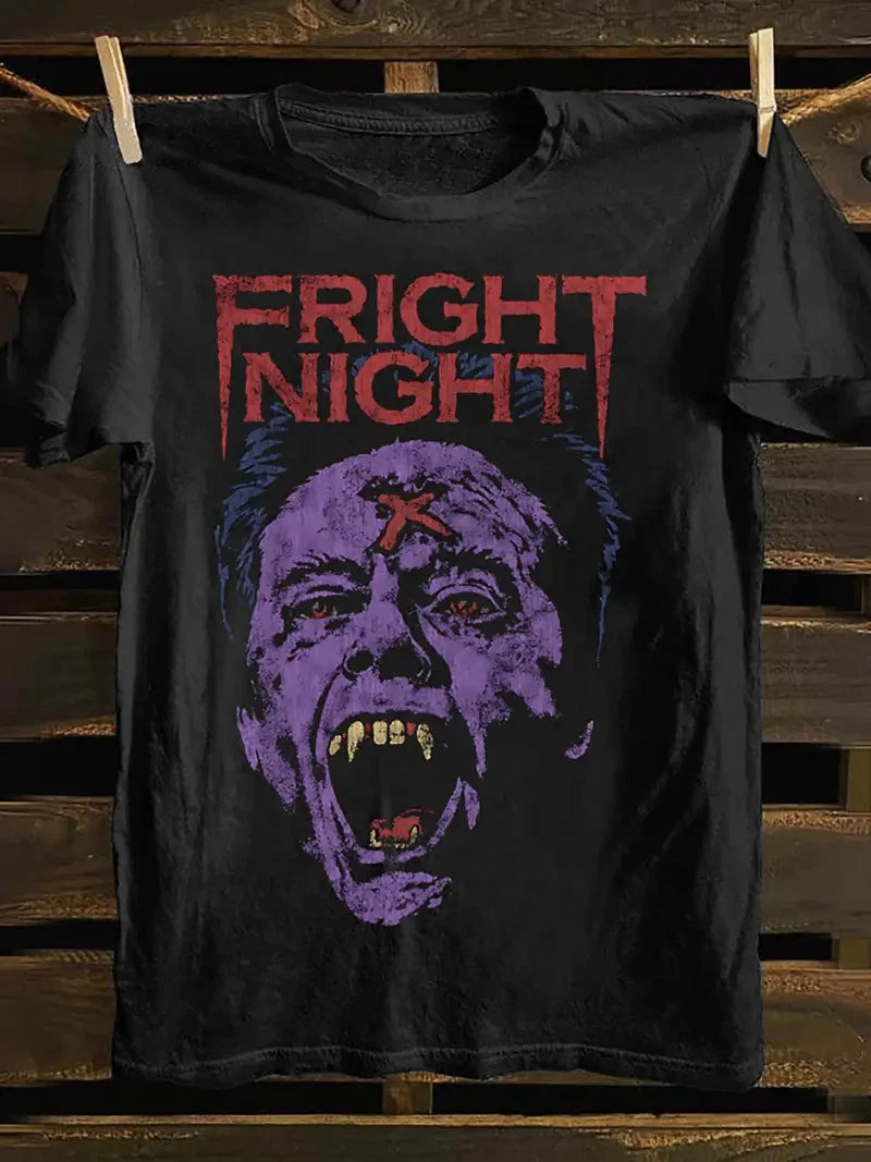 Fright Night" Men's T-Shirt - Vintage Punk Rock Band Inspired, Soft 100% Cotton,