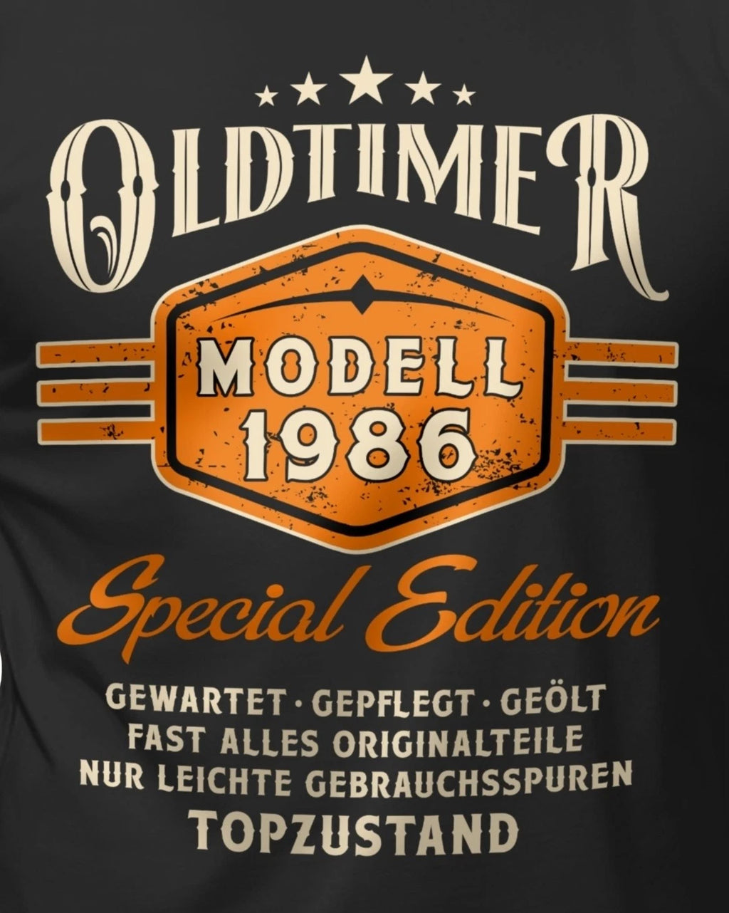 40th Birthday Men's T-Shirt Oldtimer Model 1986 Funny Quotes Shirts
