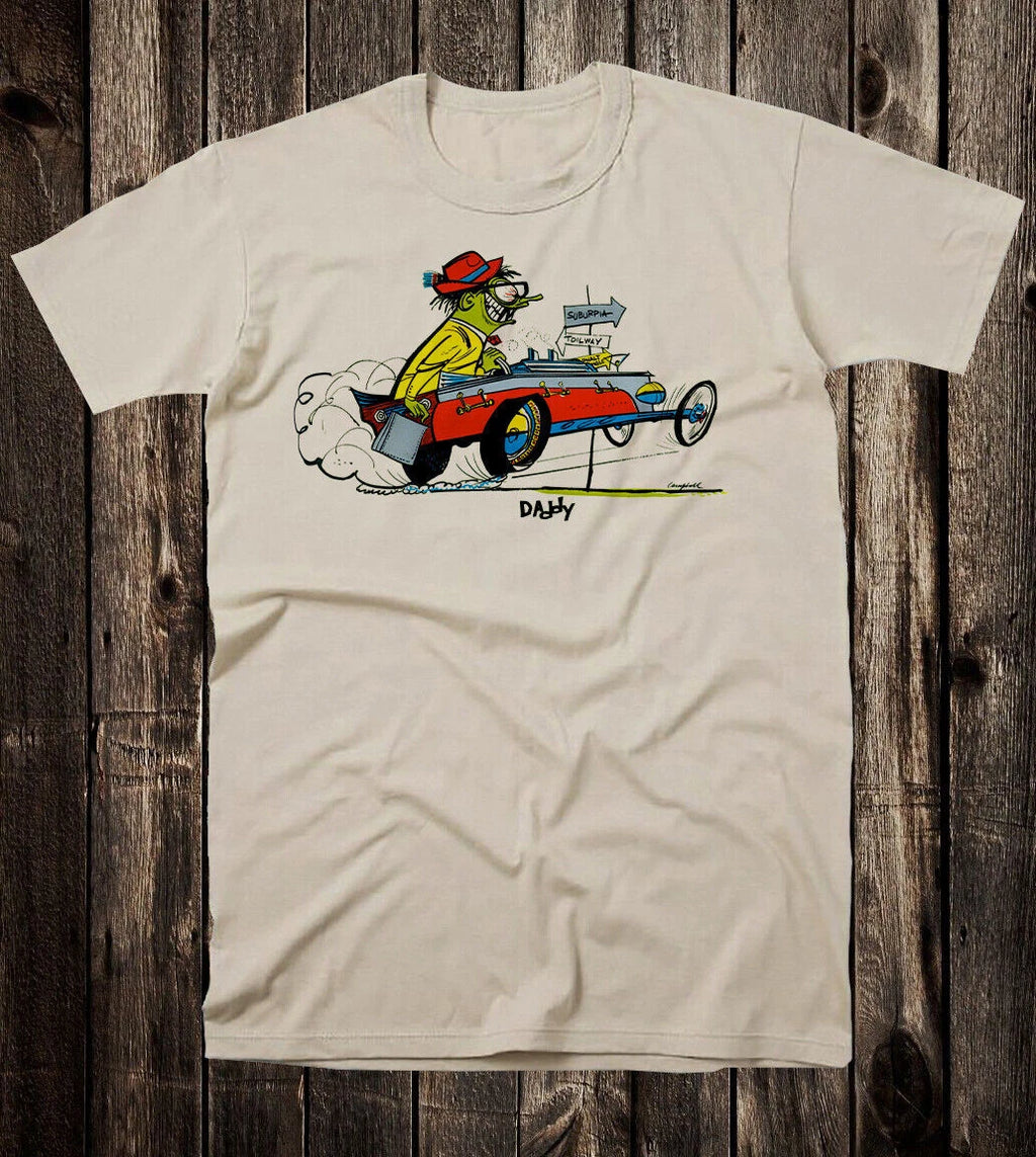 Retro Tee T Shirt Hot Rod Drag Race Racing Weird Oh Weirdo Daddy