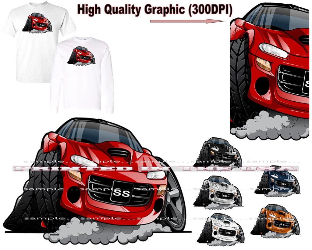 Chevrolet Chevy Camaro SS 4th Fourth Generation DigiRods Cartoon Car T Shirt