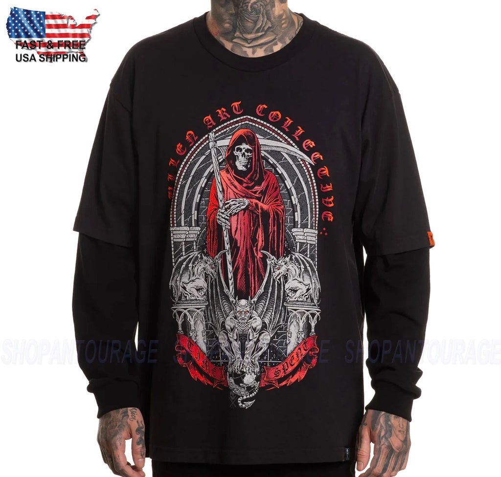 Sullen Art Collective Time Spent SCM7004 Long Sleeve 2-Fer T-shirt For Men