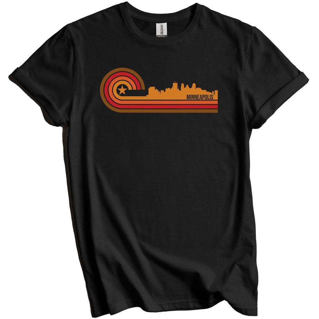 Retro Style Minneapolis Minnesota Skyline T-Shirt