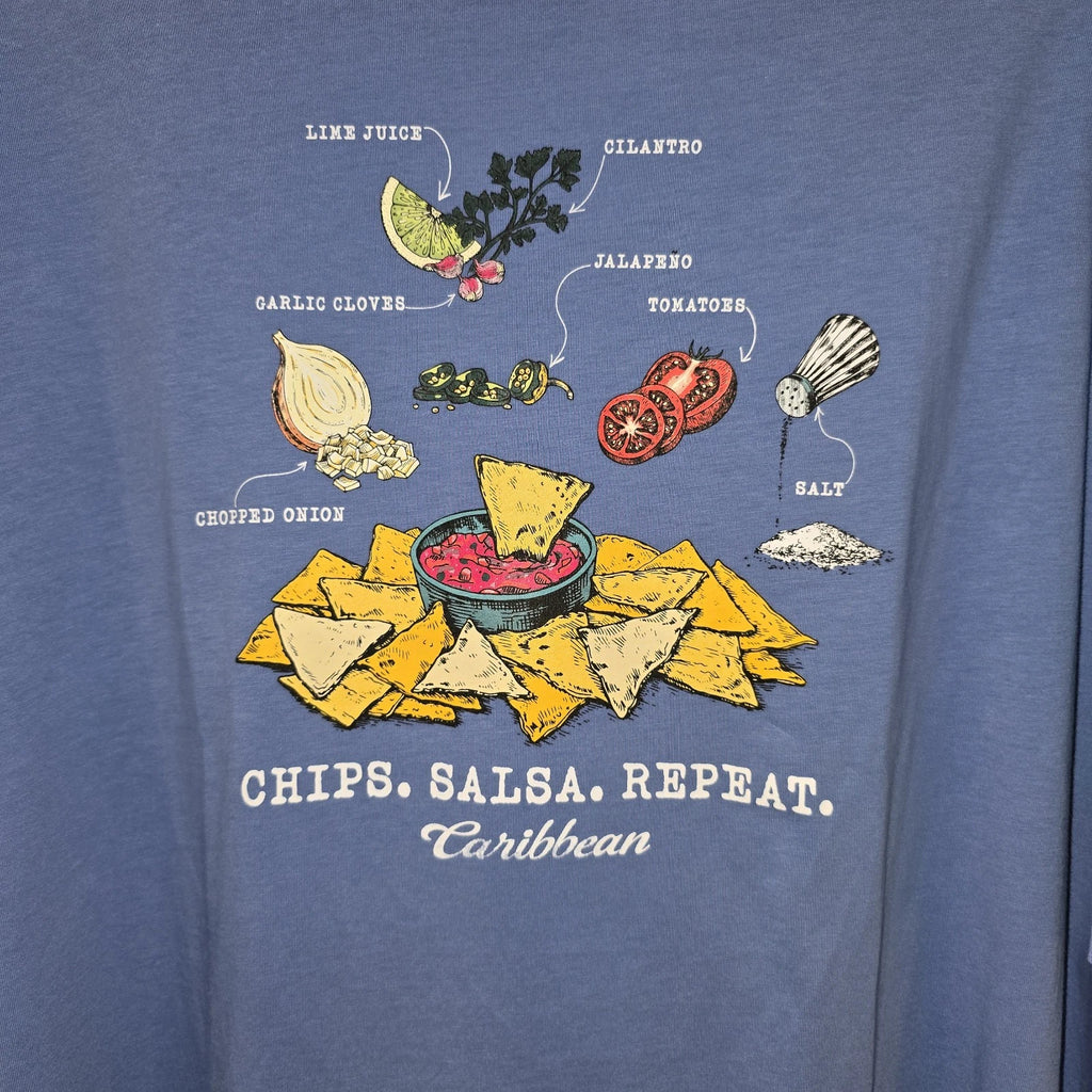 NEW Caribbean Mens Short Sleeve T Shirt Size 3XB Chips, Salsa, Repeat dip recipe