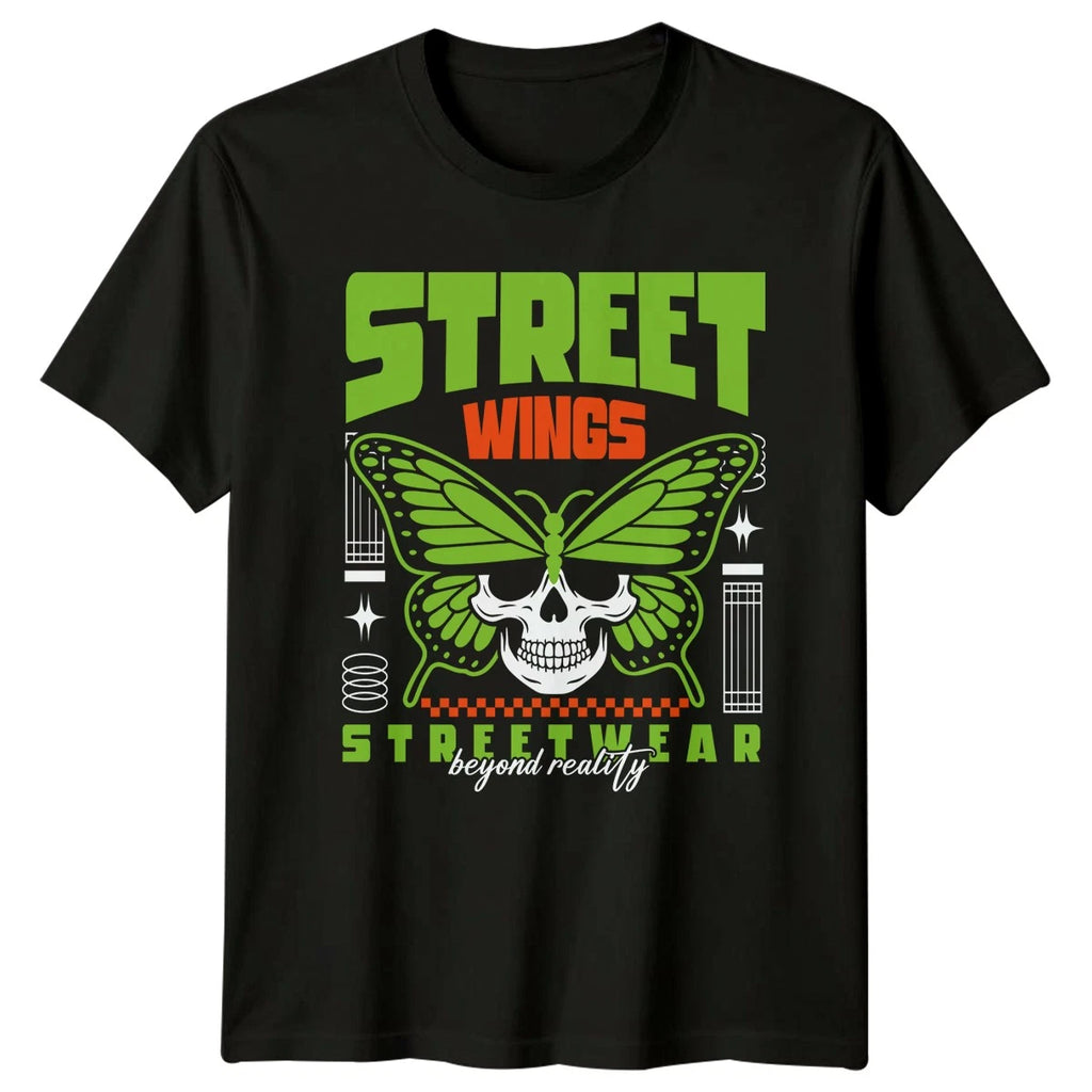 Street Wings Beyond Reality T-Shirt Y2K Aesthetic Streetwear 2026 Birthday Gift