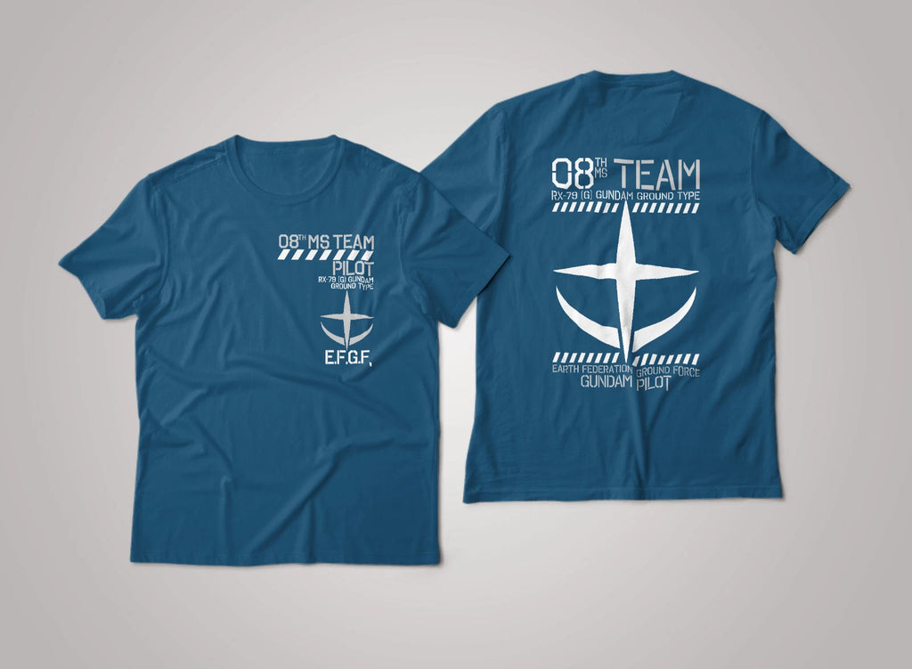 Mobile Suit Gundam 08th MS Team RX-79 EZ-8 PILOT Anime Graphic Art Tee