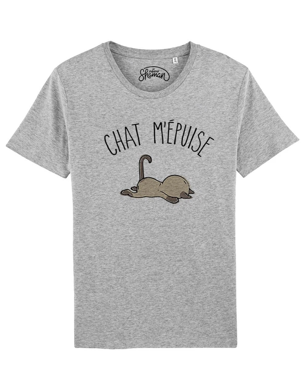 Cat Men's Short Sleeve T-Shirt M'Sold Out Grey Colour