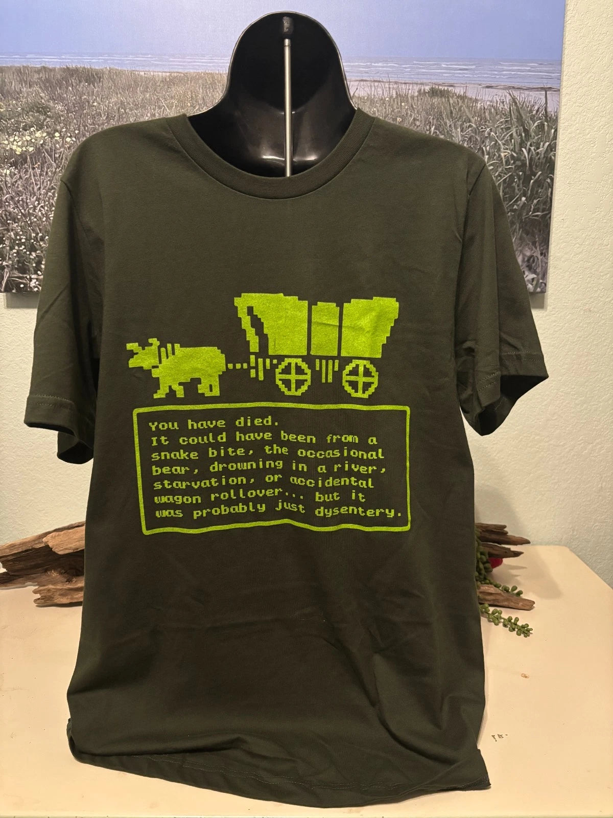 Vintage Oregon Trail Game Tee for History Buffs, Vintage Gamers