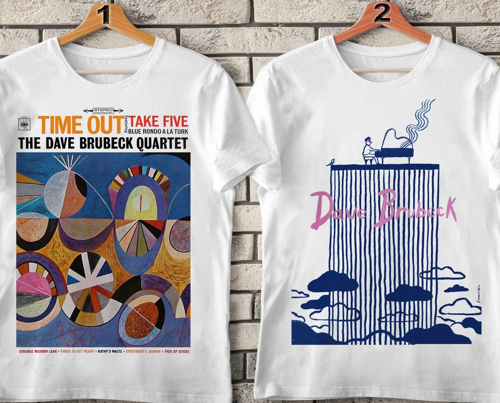 Dave Brubeck - Jazz Tshirt. Time Out. Cool Jazz era  |   Slim Fit
