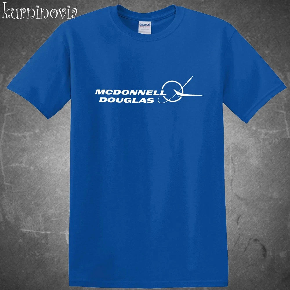 Mcdonnell Douglas Aerospace Aircraft Men's Blue Size S to 5XL