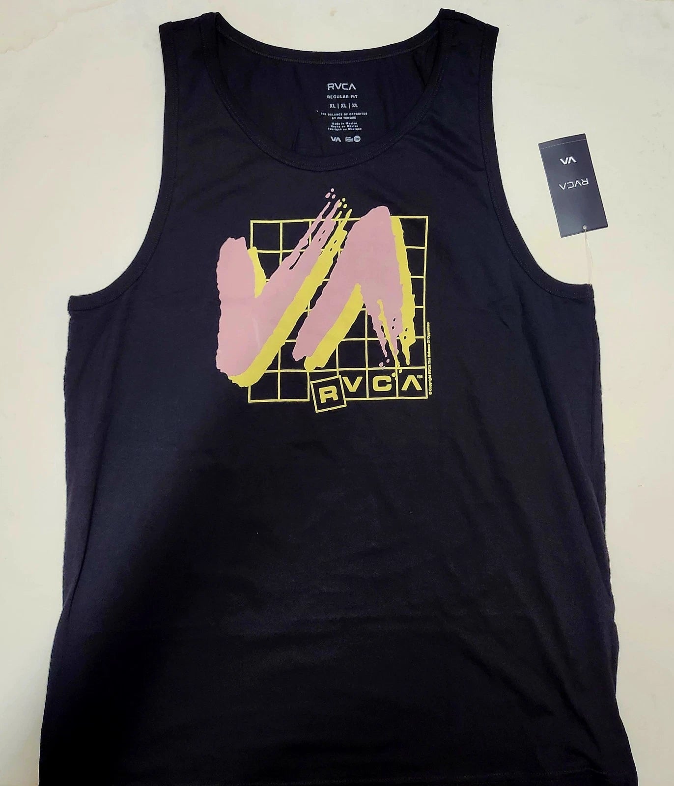 RVCA "ANP  RETRO" TANK TOP  LG RARE DESIGN..