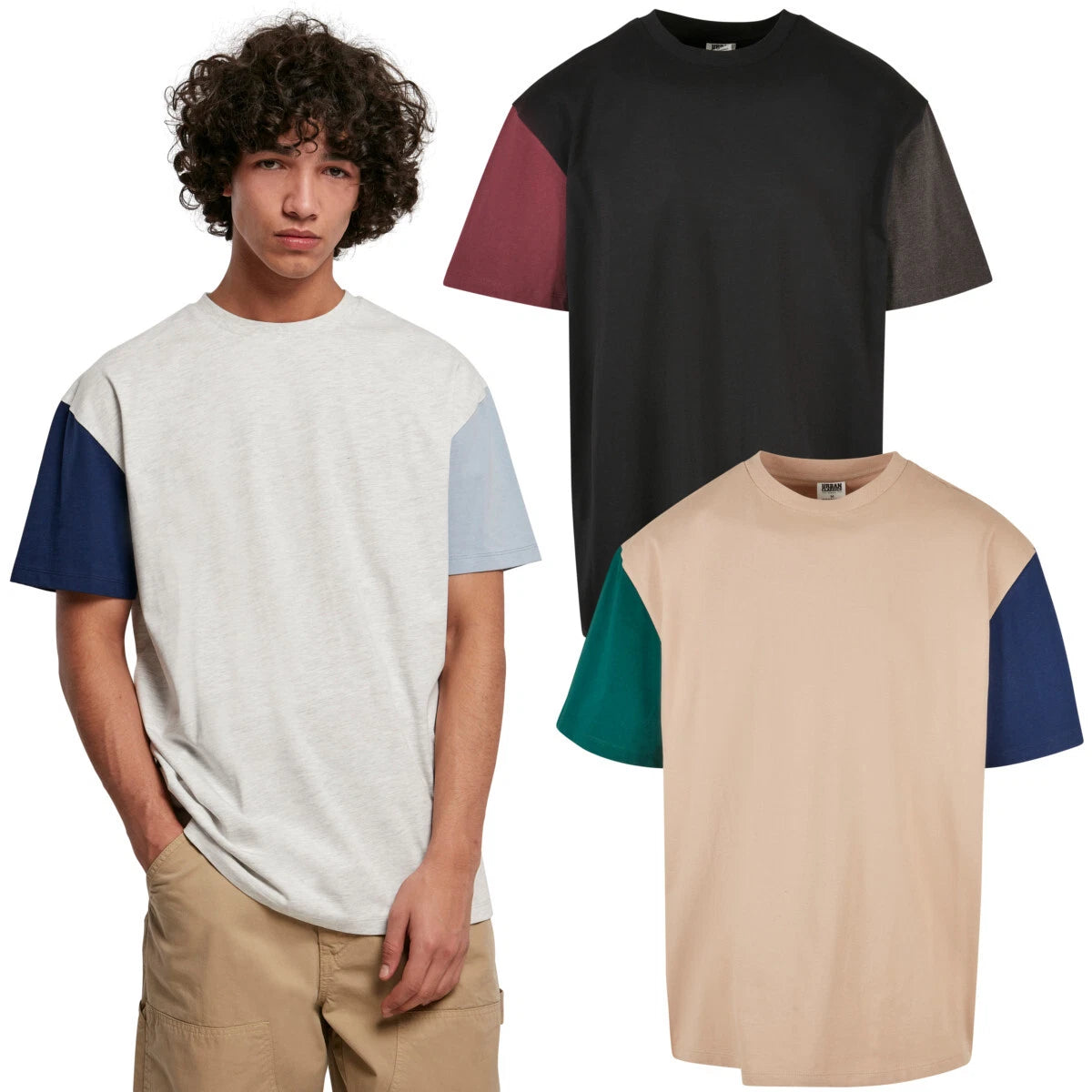 Urban Classics Organic Oversized Colorblock Tee Organic Cotton T-Shirt Men