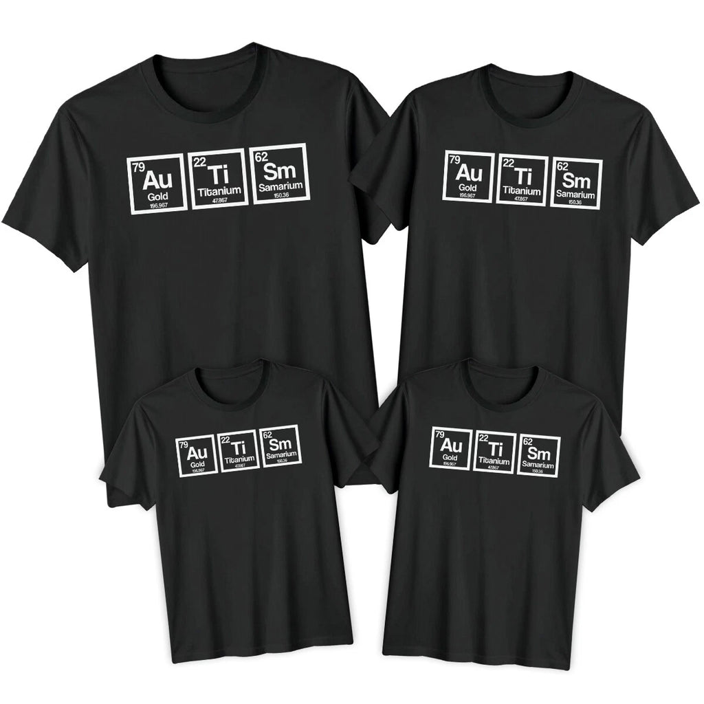 Family Periodic Table Elements Autism Awareness Day T-Shirt Tee Spectrum #AD