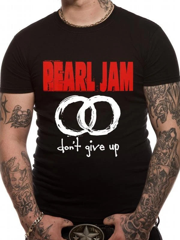 OFFICIAL LICENSED - Pearl Jam - Don't Give Laced T-Shirt Grunge Metal
