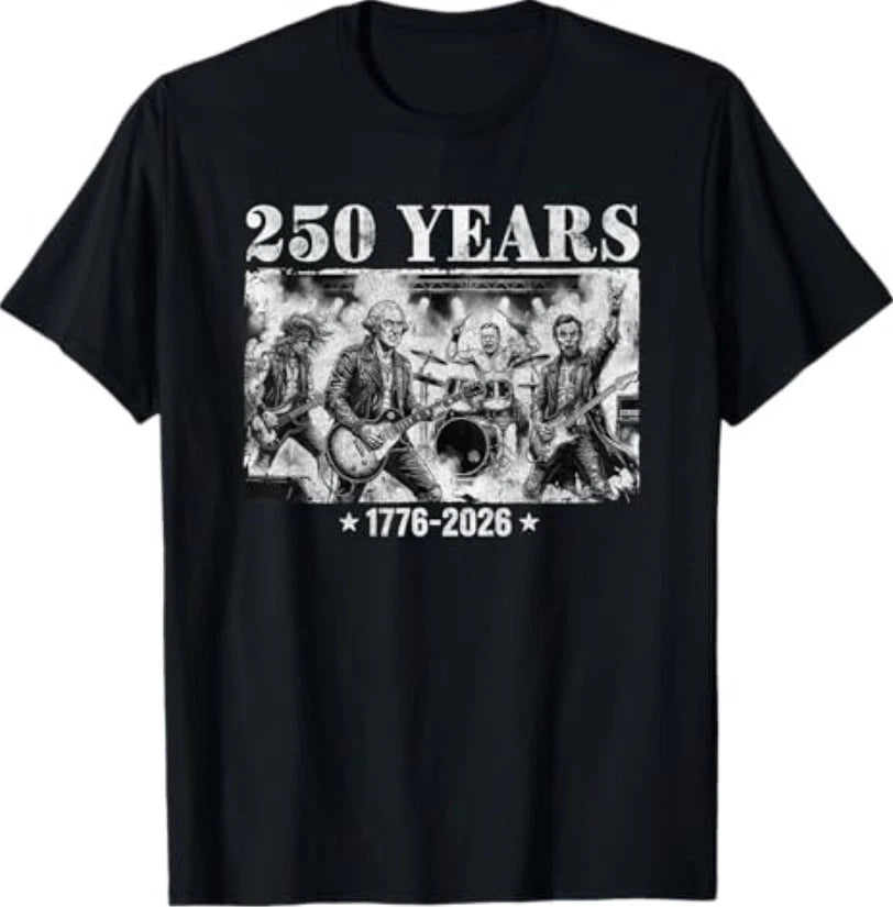 Presidents Playing Guitar Funny Rock Band 4th July Vintage T-Shirt