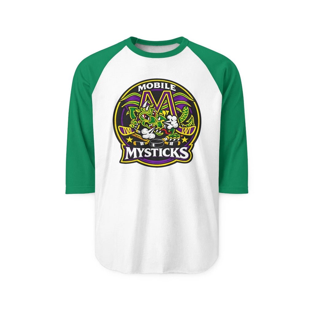 Mobile Mysticks Baseball Raglan Shirt Retro Sports Team