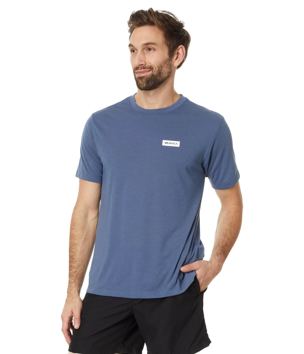 RVCA Men's Icon Short Sleeve Tee, Vintage Indigo-Small
