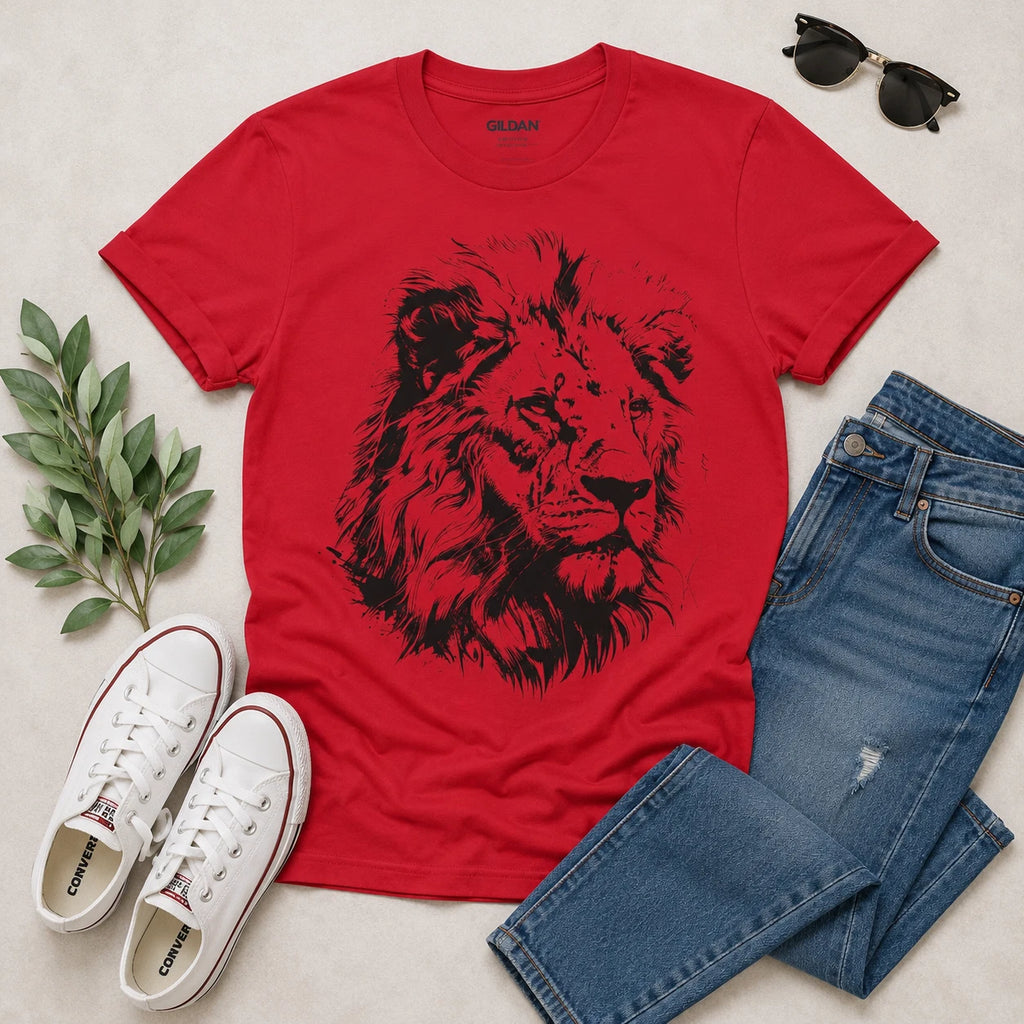 LION King HEAD Shirt Unisex Softstyle T-Shirt Mens Womens Tee Animal Gift NEW