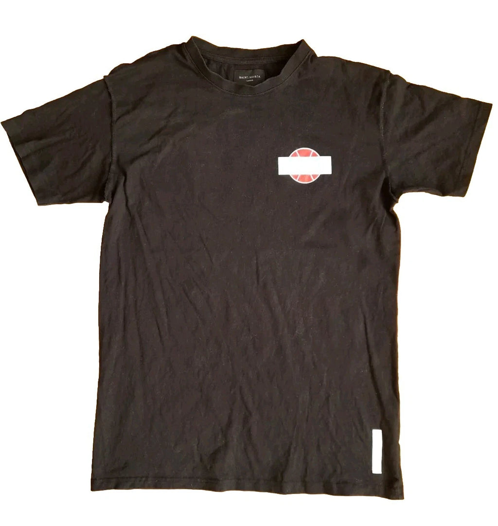 Saint Morta St Morta Black Longline Tshirt Short Sleeve Large Graphic Logo