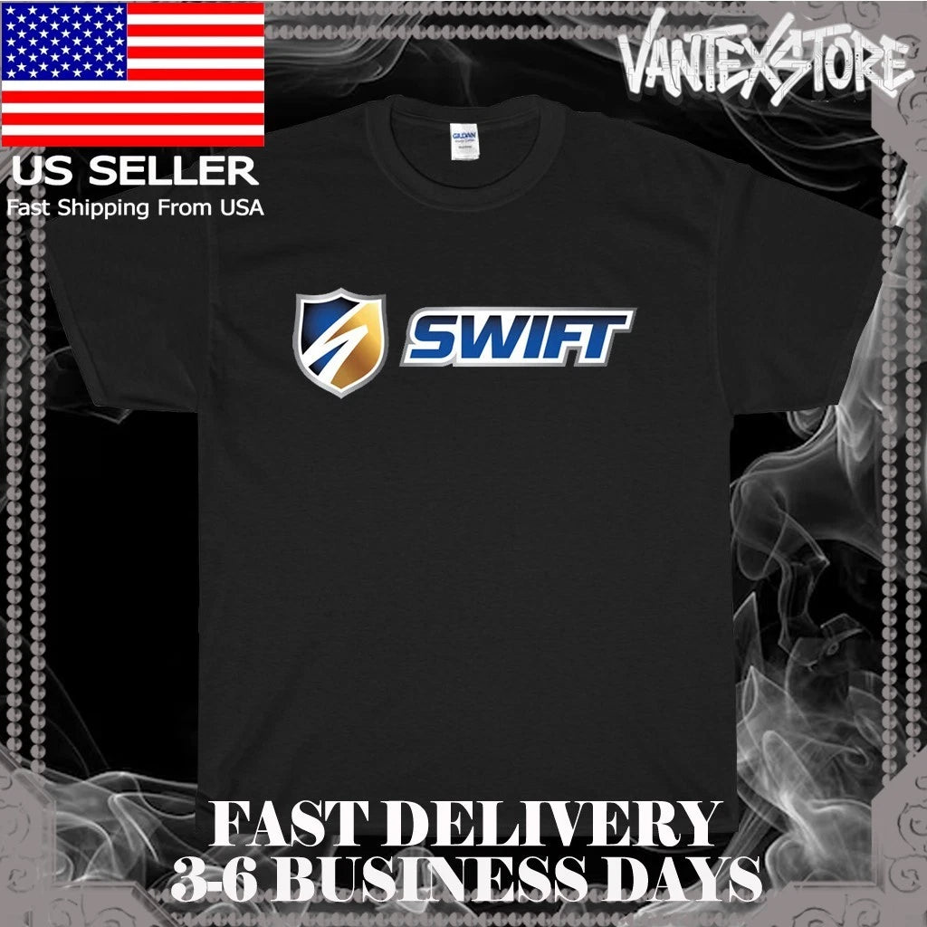 NEW SHIRT SWIFT TRANSPORTATION LOGO MEN'S T-SHIRT FUNNY AMERICAN USA SIZE S-5XL