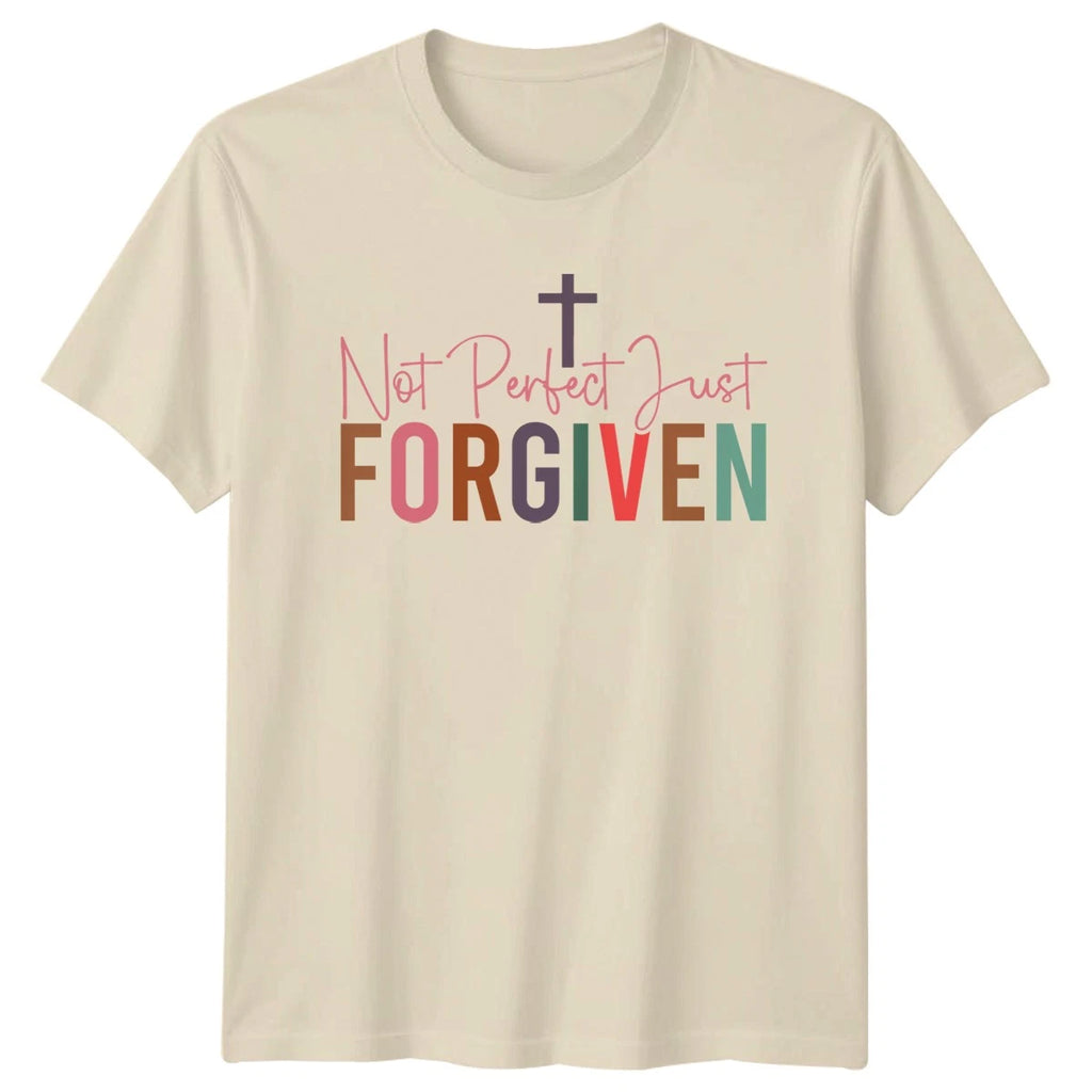 Not Perfect Just Forgiven T-Shirt Christian Easter Gift For Him And Her
