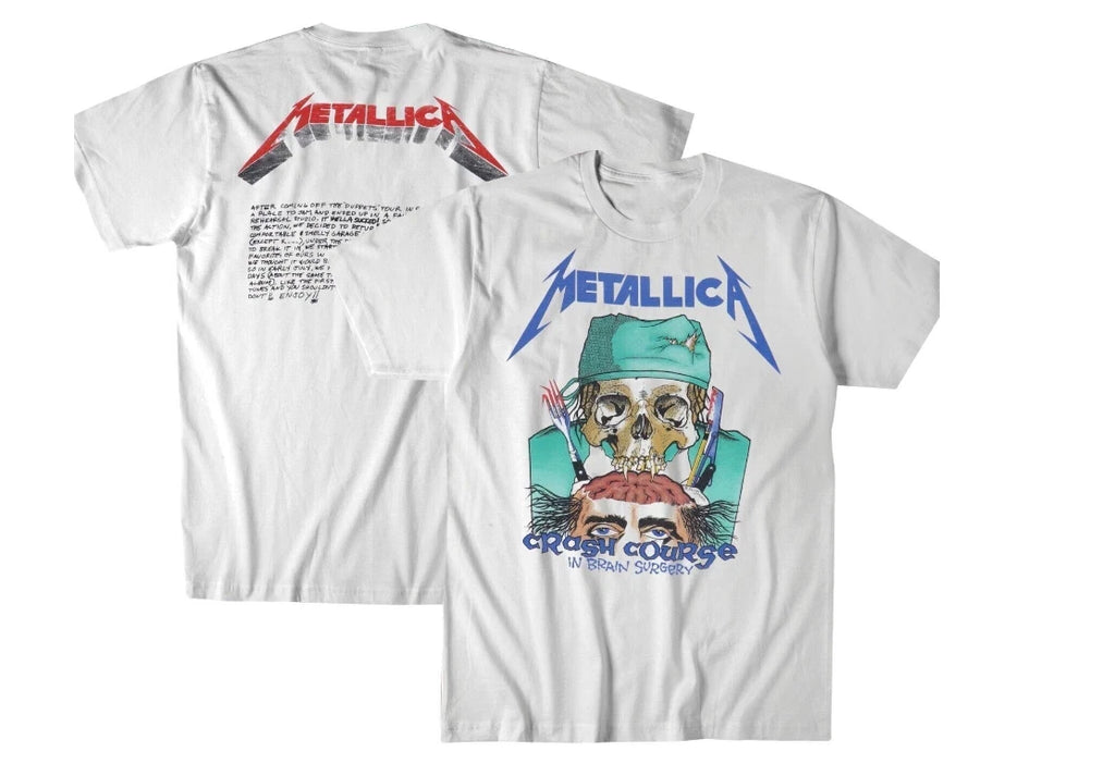 1987 Metallica Crash Course In Brain Surgery Shirt Vintage Unisex Cotton S-5XL