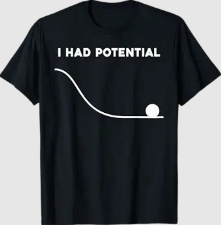 I Had Potential Funny Sarcastic Minimal Quote T-Shirt