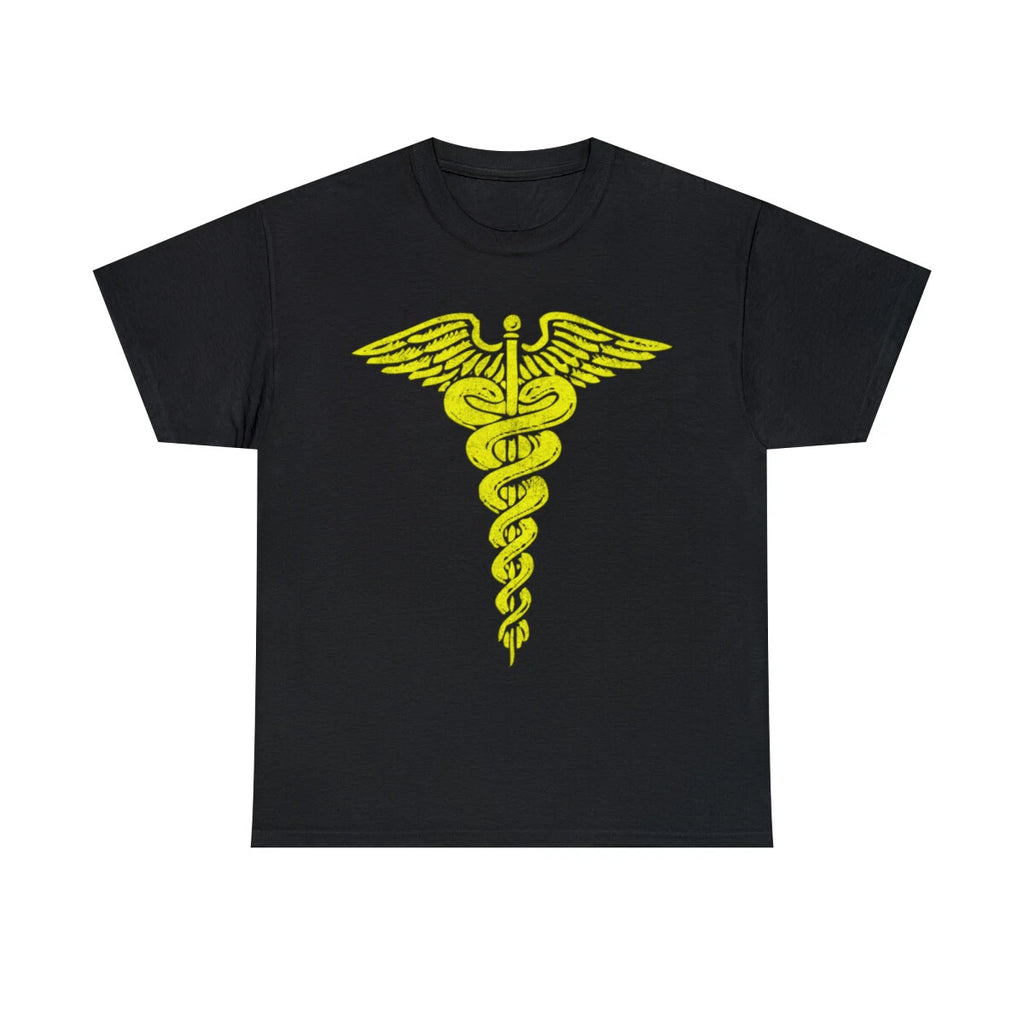 Retro Caduceus Graphic Tee Shirt, S-5XL