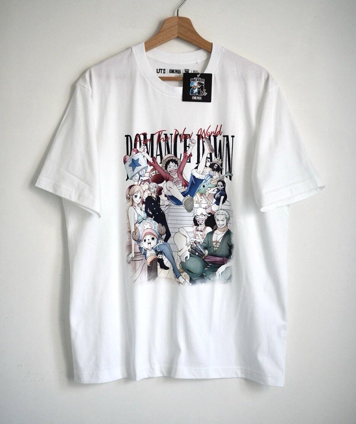 One Piece For The New World Romance Dawn Uniqlo T Shirt Large