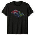 Pitcairn Island Flag Mesh Map T-Shirt Pitcairn Islands Travel Gift For Him