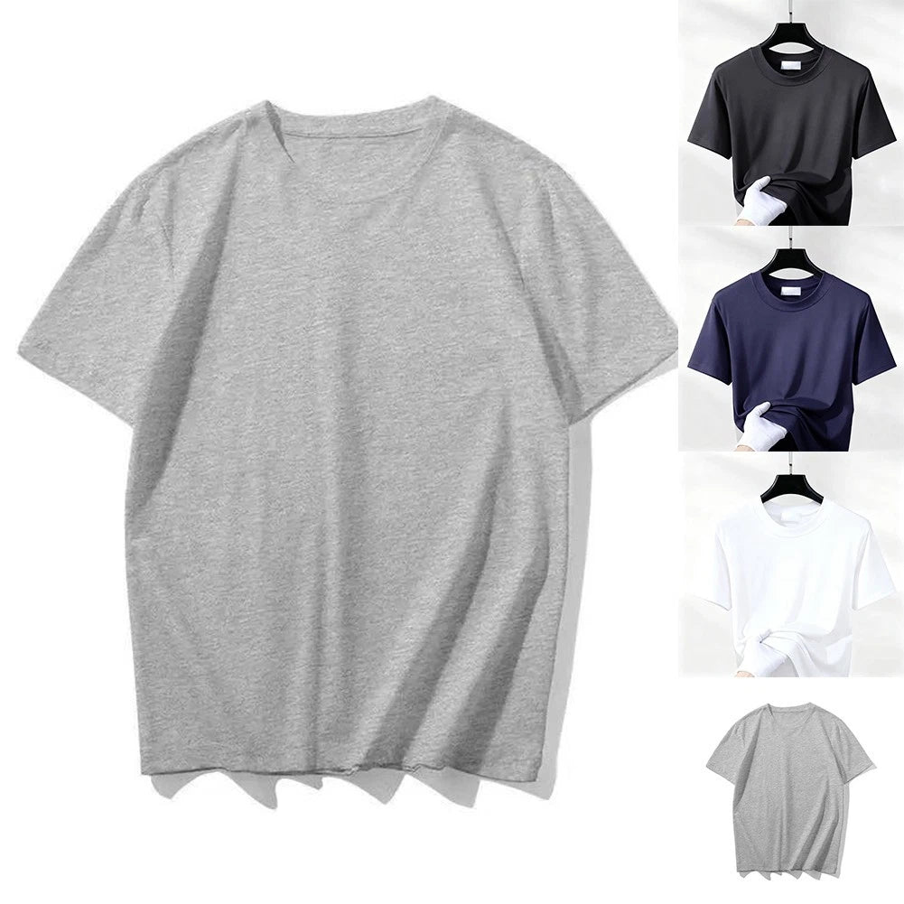 Men Oversized T-shirt For Beach Trips Breathable Fabric Blend Trendy Men Fashion