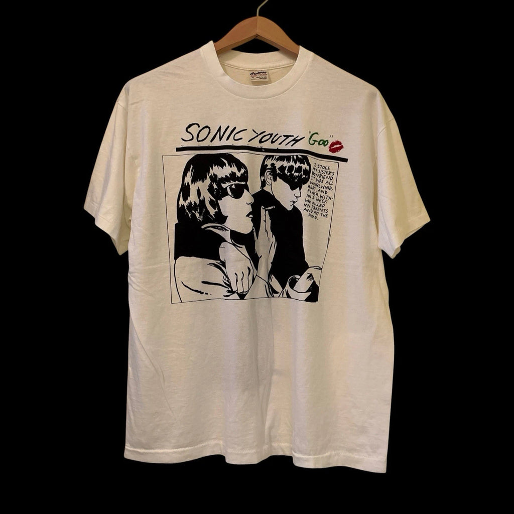 Vintage Sonic Youth Goo 90s Band Grunge Concert White Sz XL T-Shirt REPRINT