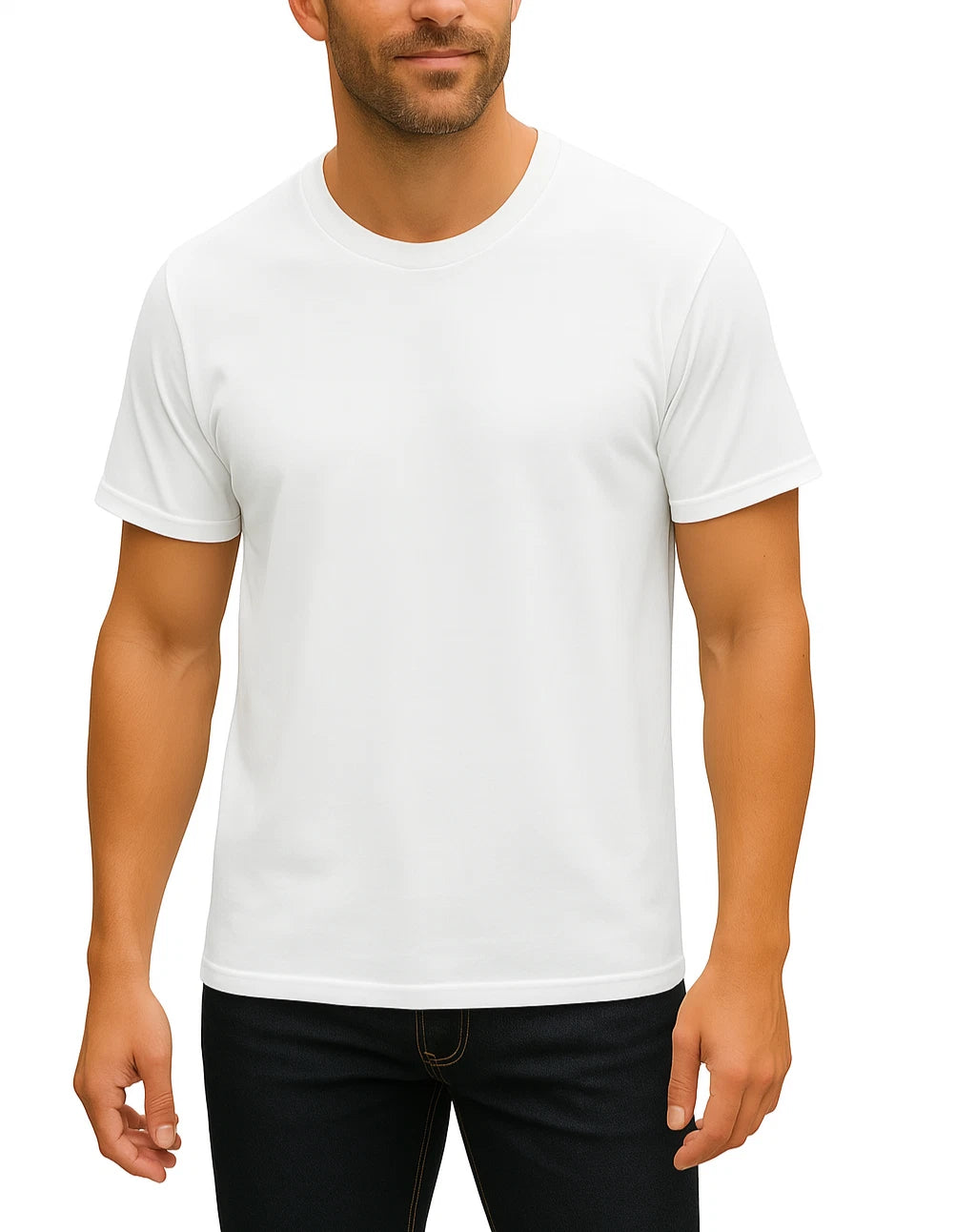 Men's White crew neck t-Shirts| white |multipack  | Soft Cotton | small
