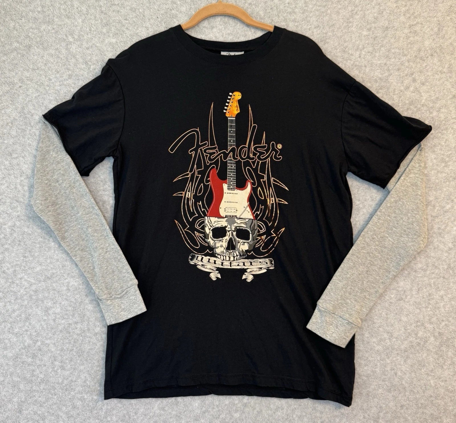 Fender Guitars Y2K Thermal Long Sleeve Shirt Grunge Strat Stratocaster Large L