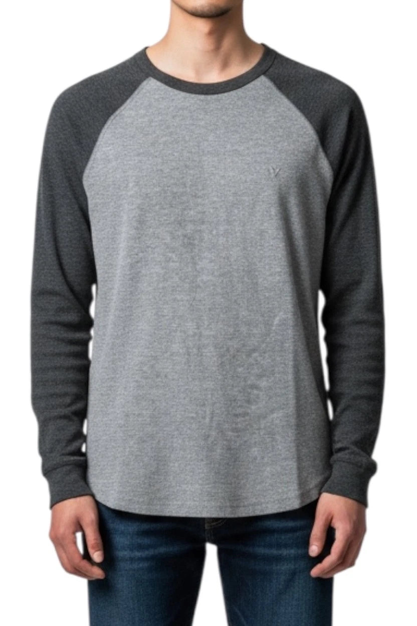 AMERICAN EAGLE Super Soft Raglan Thermal Shirt Long Sleeve Size M Gray