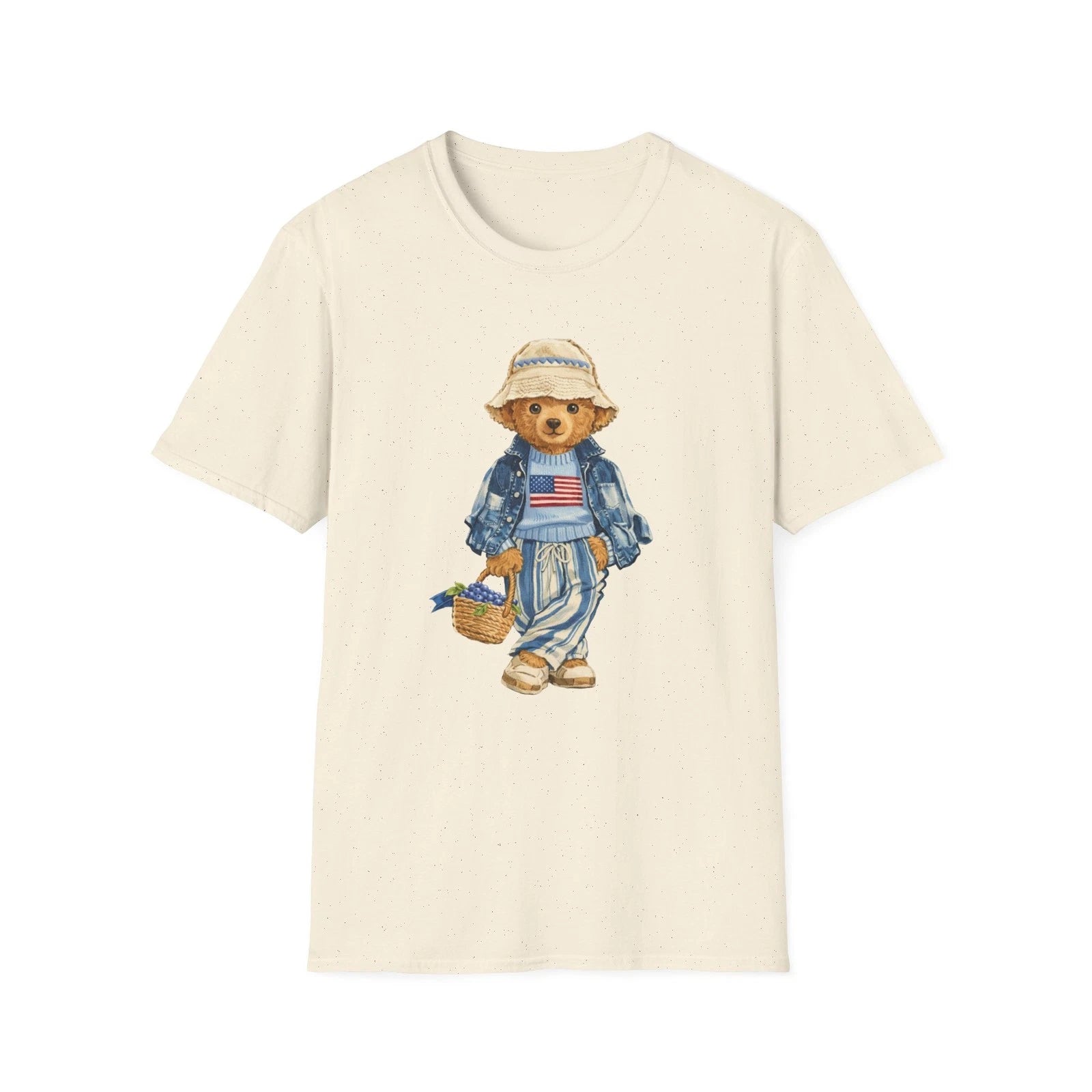 Polo Bear Shirt Designer Inspired Unisex Cotton Yellow Tshirt Size XS-XL