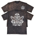Skull Pentagram Graphic Unisex Mens Rust 240gsm French Terry Acid Wash T-Shirt