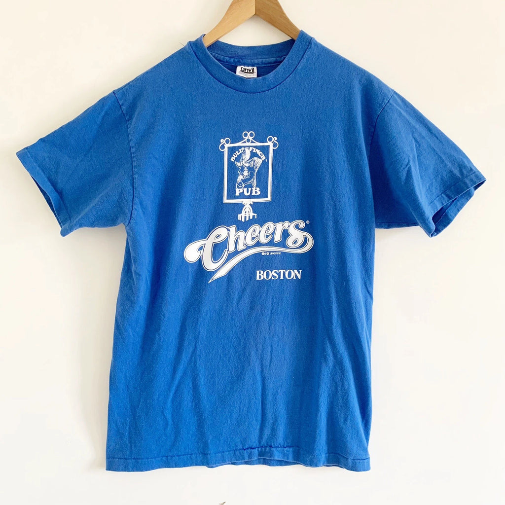 Vintage Cheers Blue Tee Shirt Large
