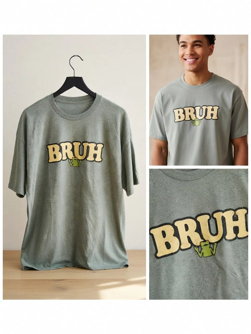 "BRUH" Frog Graphic T-Shirt – Size 2XL