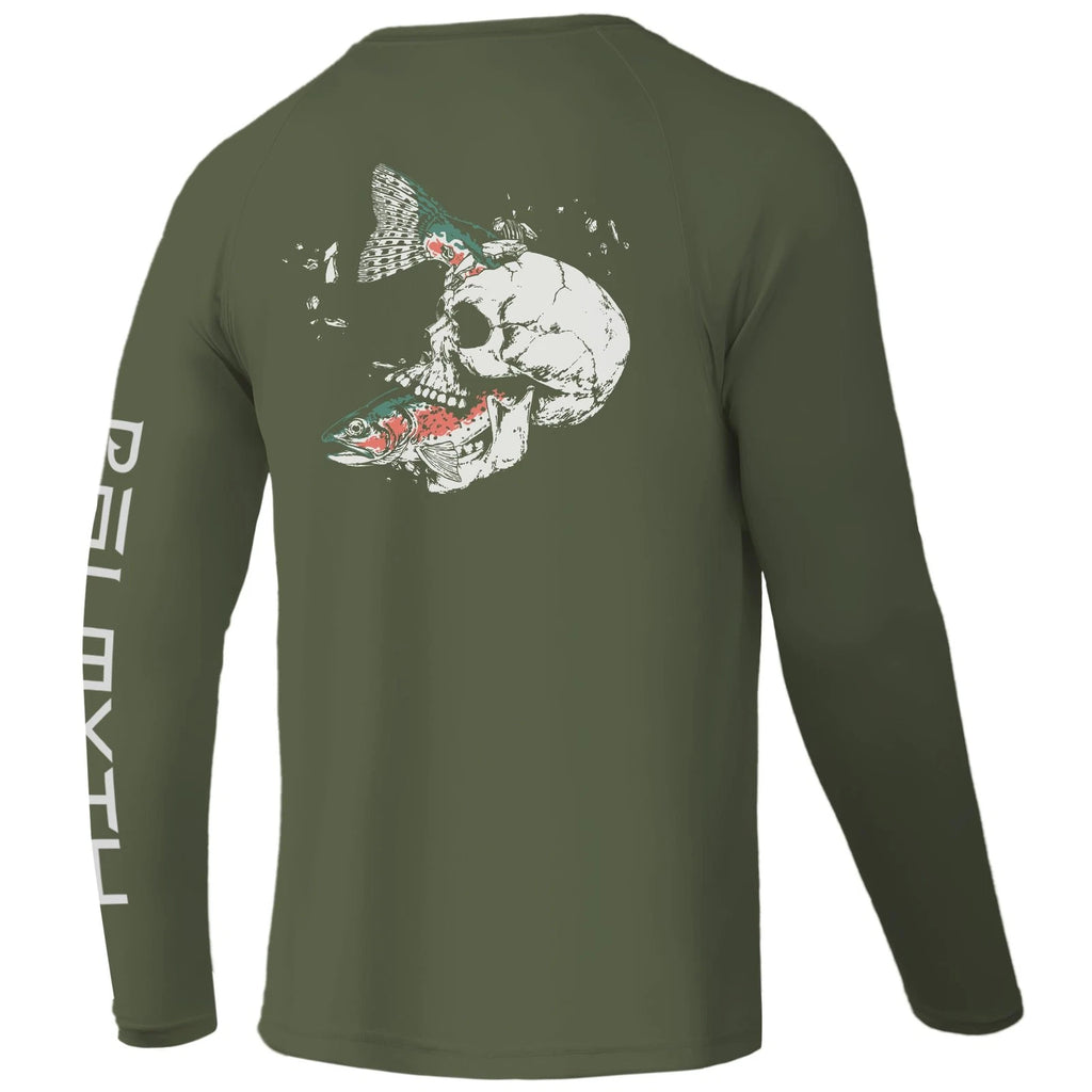 Fishing Shirts for Men Long Sleeve UPF 50+ T Shirt Sun Protection Tee (Milita...