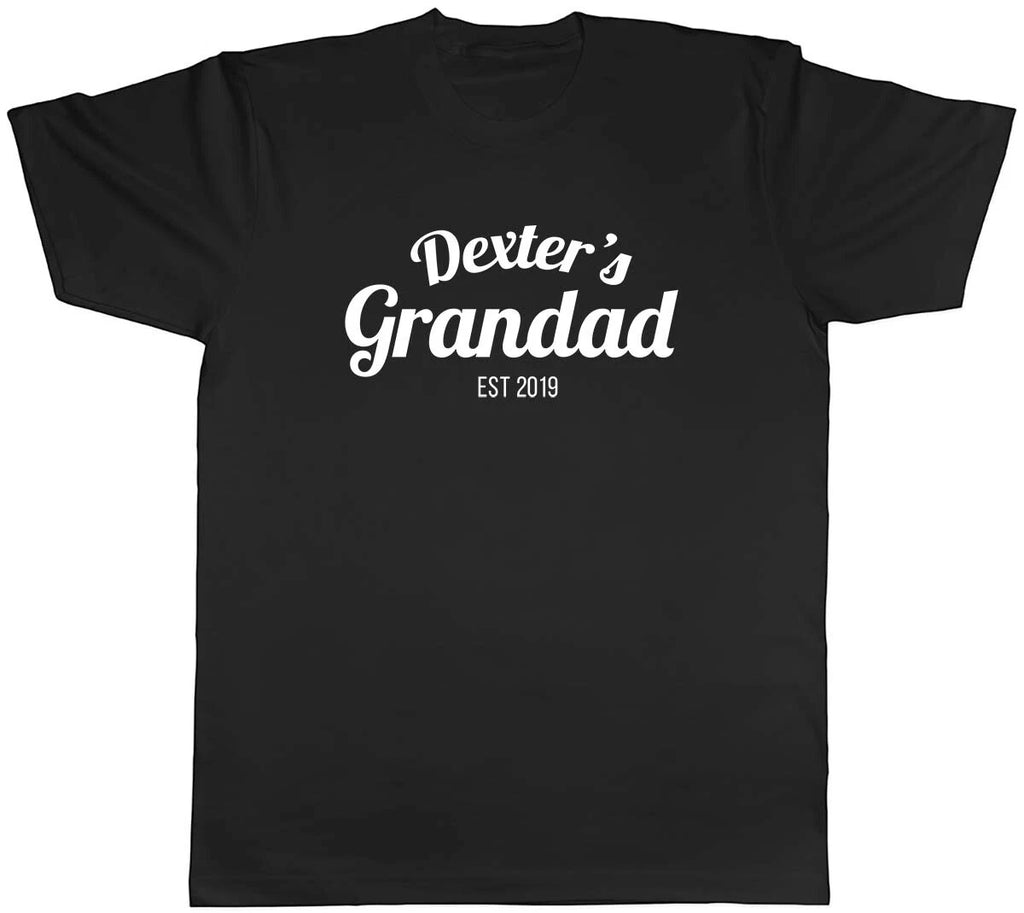 Personalised Grandad Est 2019 Mens Unisex T-Shirt Tee