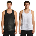 Men Tops Regular Fit Vest Trendy Streetwear Summer Shirts Square Neck Clubwear