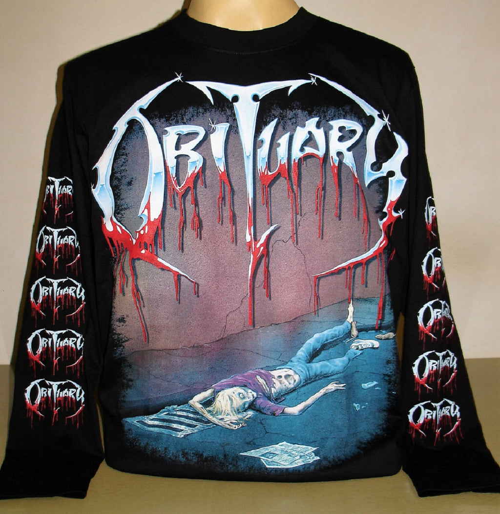 Obituary Slowly We Rot Long Sleeve T-Shirt Size S M L XL 2XL 3XL Metal Band New