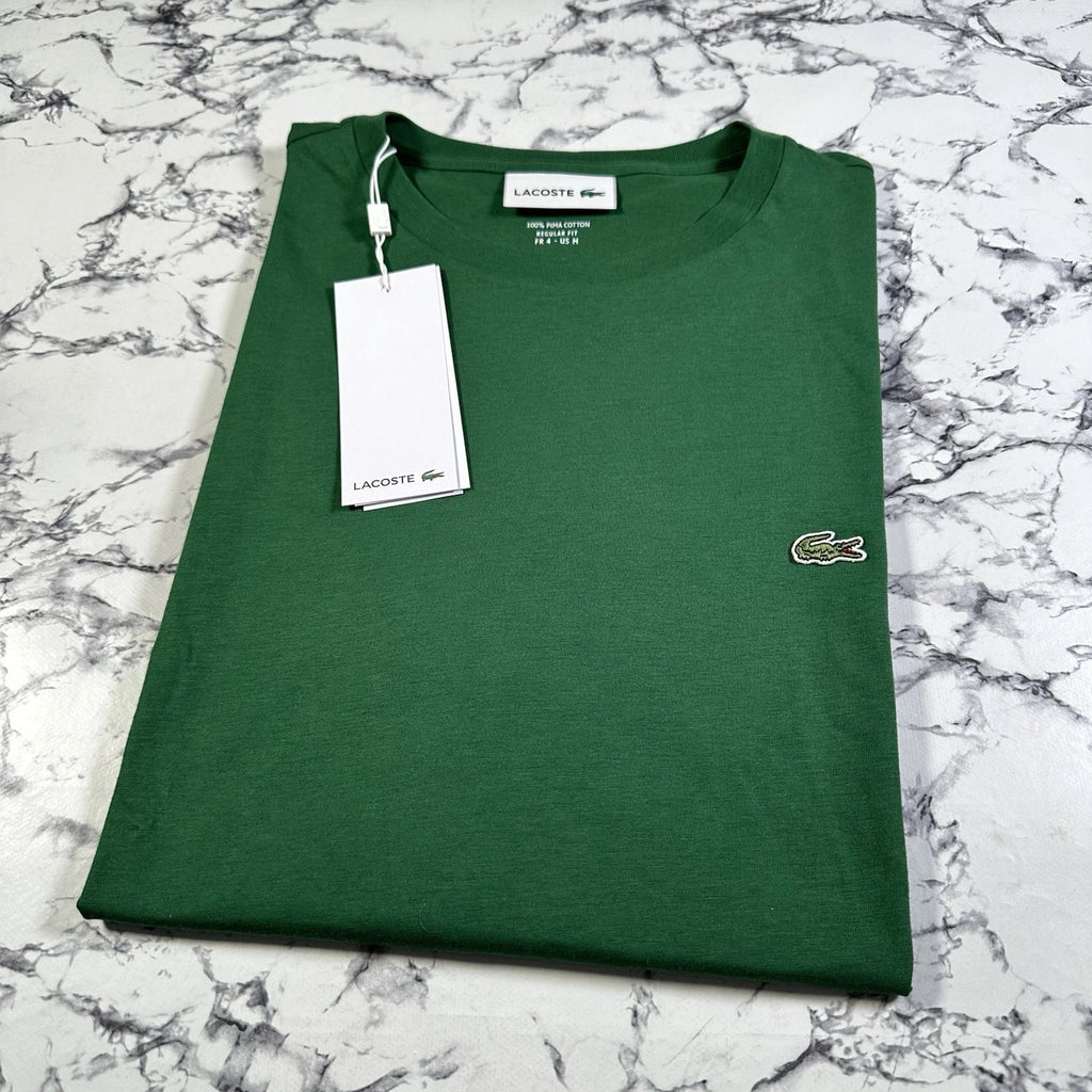 LACOSTE Mens Green Classic Pima Cotton T Shirt SIZE FR 4 (US M) BNWT TH6709