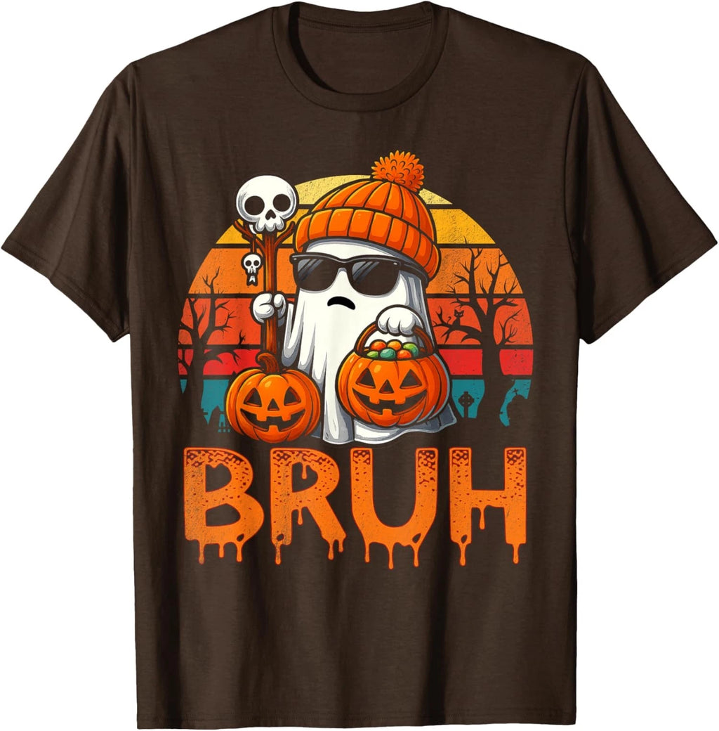 Bruh Ghost Halloween Cute Ghost Trick Or Treat Fun Unisex T-Shirt
